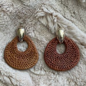 Vintage Basket Weave Earrings
